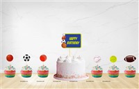 Ball Cake & cup cake topper