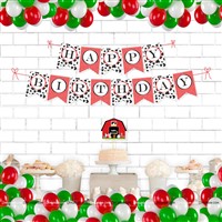barnyard  Theme Bunting , Topper and Balloons 