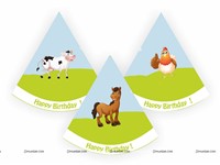 Farm Party Hats (Set of 6)