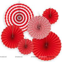 Red Paper Fan decorations