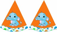 Blue Elephant hats (Set of 6)