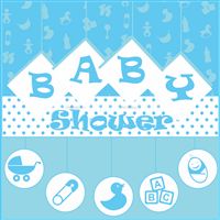 Blue Baby Shower theme Backdrop