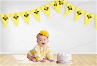 Bumble Bee Birthday Triangle bunting