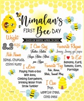 Chalkboard posters - Bumble Bee theme birthday party supplies