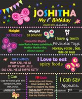 Chalkboard posters - Butterfly Theme Birthday Party Decoration Supplies