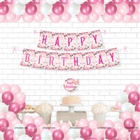 Butterfly Theme Bunting , Topper and Balloons 