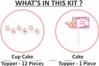 Butterfly Theme Cup Cake & Cake Toppers