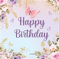 Butterfly Theme New Backdrop 4 feet x 4 feet, Pack of 1