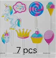 Candyland Theme Acrylic Cake Topper Set