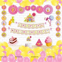 Candyland Theme paper Fan Kit 