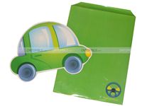 Car invite with a rotating steering wheel