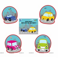 Cute Car Theme Party Hats Kit