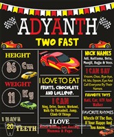 Chalkboard posters - Cars Birthday Party Decoration