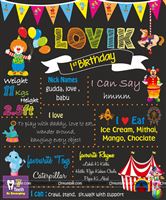 Chalkboard posters - Circus Theme Birthday Party Supplies