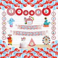 Circus Theme Paper Fan kit