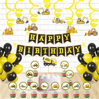 Construction Truck Swirls and Toppers Kit