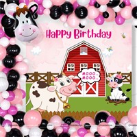 Backdrop Kits - Cow theme birthday party decorations
