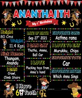 Chalkboard posters - Cowboy theme birthday party supplies