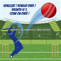 Cricket Birthday theme Backdrop