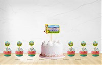 Cricket Cake & cup cake topper