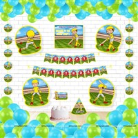 Cricket Theme Super saver birthday decoration kit 