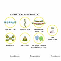 Cricket Theme Paper Fan kit