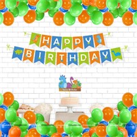 Dinosaur Theme Bunting , Topper and Balloons 