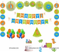 Dinosaur Theme Paper Fan kit 