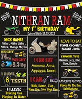 Chalkboard posters - Dirt Bike theme supplies