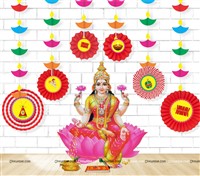 Diwali Paper Fan Danglers Decor Kit 