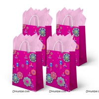 Pink Diya Bags (pack of 4)