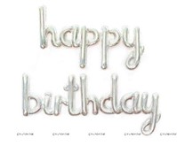 Silver Cursive Foil Balloon