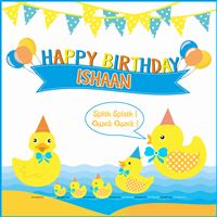Cute Duck theme Birthday Banner