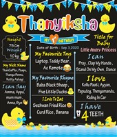 Chalkboard posters - Rubber Duck Theme Baby Shower | Duck 1st Birthday party