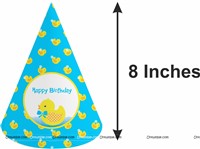 Yellow Duck Party Caps (Set of 6)