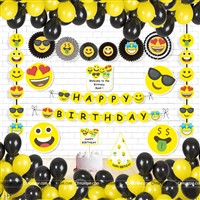 Smiley theme Paper Fan Party Kit