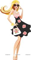 Fashionable Girl Cutout