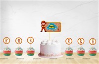 Fire Man Cup Cake & Cake Toppers