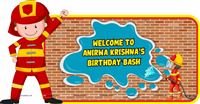 Fireman/Firetruck theme Entrance Cutout