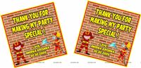 Fireman/Firetruck theme thank you cards
