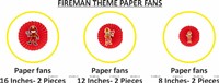 Fireman Theme Paper fan Decorations