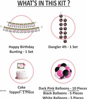 Black Flamingo Banner & Dangler Kit (Pack of 24 pcs)