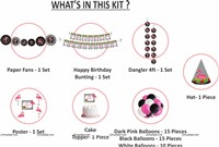 Black Flamingo Theme Paper Fan Kit