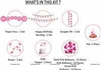 Pink Flamingo Theme Paper Fan Kit
