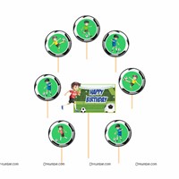 Football Cake & cup cake topper