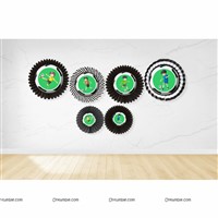 Football theme Paper Fan Decoration