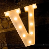 Alphabet V Marquee Light