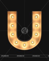 Alphabet U Marquee Light