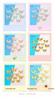 Paper butterfly Cake decoration Stickers -pack of 10