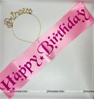Princess Tiara and Pink Sash Prop Set 
